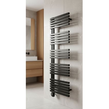 Vertaduro - Kopalniški radiator z termostatom MICHELLE 600W 129x50 cm črna