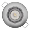 Vgradna stropna LED svetilka EXCLUSIVE LED/5W/230V 3000 K, srebrna