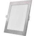 Vgradna stropna LED svetilka NEXXO LED/18W/230V 3000/3500/4000K srebrna 22,5x22,5 cm