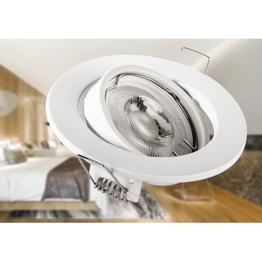 Vgradna stropna svetilka, 1xGU10/MR16/10W/230V, premer 9 cm, bela