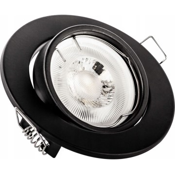Vgradna stropna svetilka 1xGU10/MR16/10W/230V premer 9 cm črna