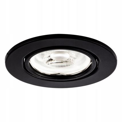 Vgradna stropna svetilka 1xGU10/MR16/10W/230V premer 9 cm črna