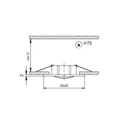 Vgradna svetilka IZZY DT10 1xMR16/50W krom - GXPL034