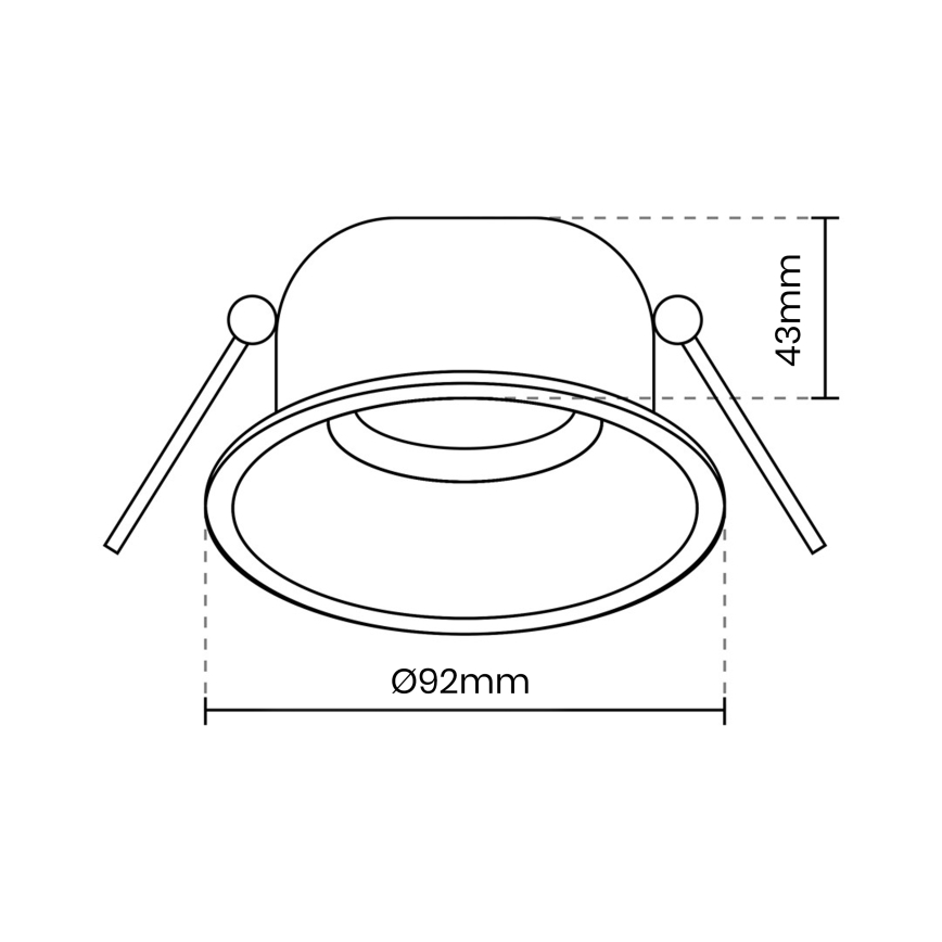 Vgradna svetilka EYE 1xGU10/25W/230V okrogla črna