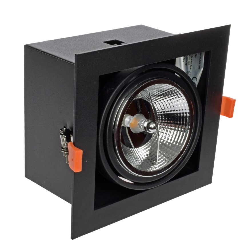 Vgradna svetilka PLAZA AR111 1xGU10/12W/230V črna