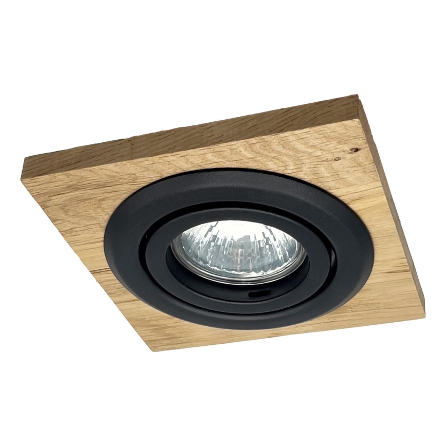 Vgradna svetilka TOBBY 1xG9/20W/230V 11,5x11,5 cm hrast/črna
