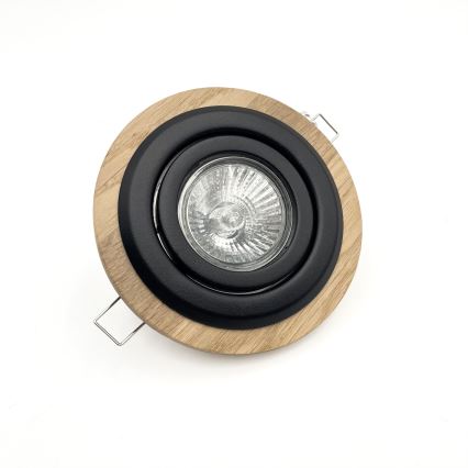 Vgradna svetilka TOBBY 1xG9/20W/230V pr. 11,5 cm hrast/črna
