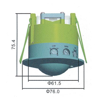 Vgradni mikrovalovni senzor gibanja MW B 360° 1200W/230V bel