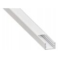 Vgradni profil za LED trakove, 1 m, bel