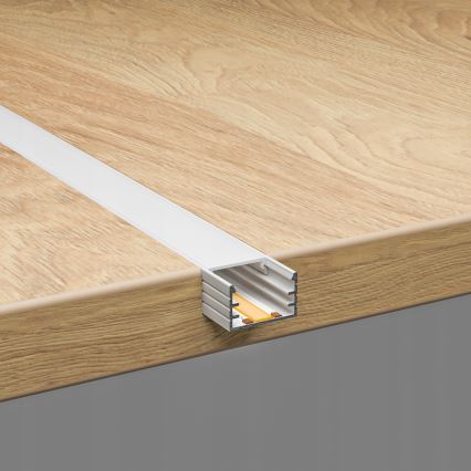 Vgradni profil za LED trakove, 1 m, bel