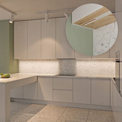 Vgradni profil za LED trakove 1 m bel