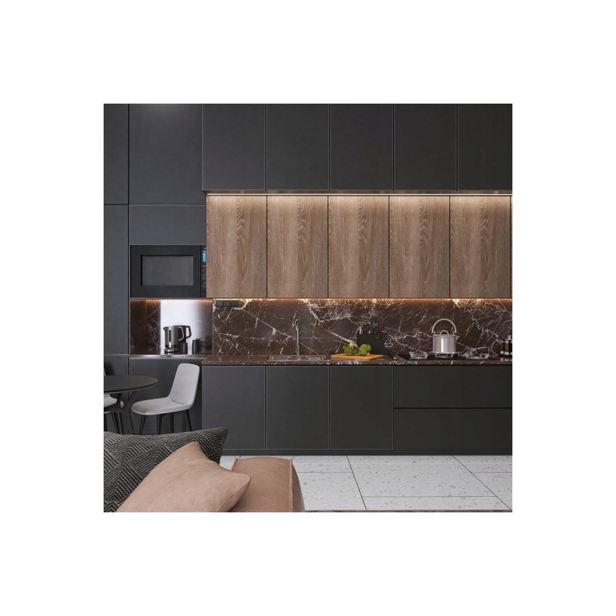 Vgradni profil za LED trakove, 1 m, črna/bela