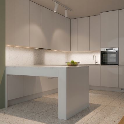 Vgradni profil za LED trakove, 1 m, črna/bela