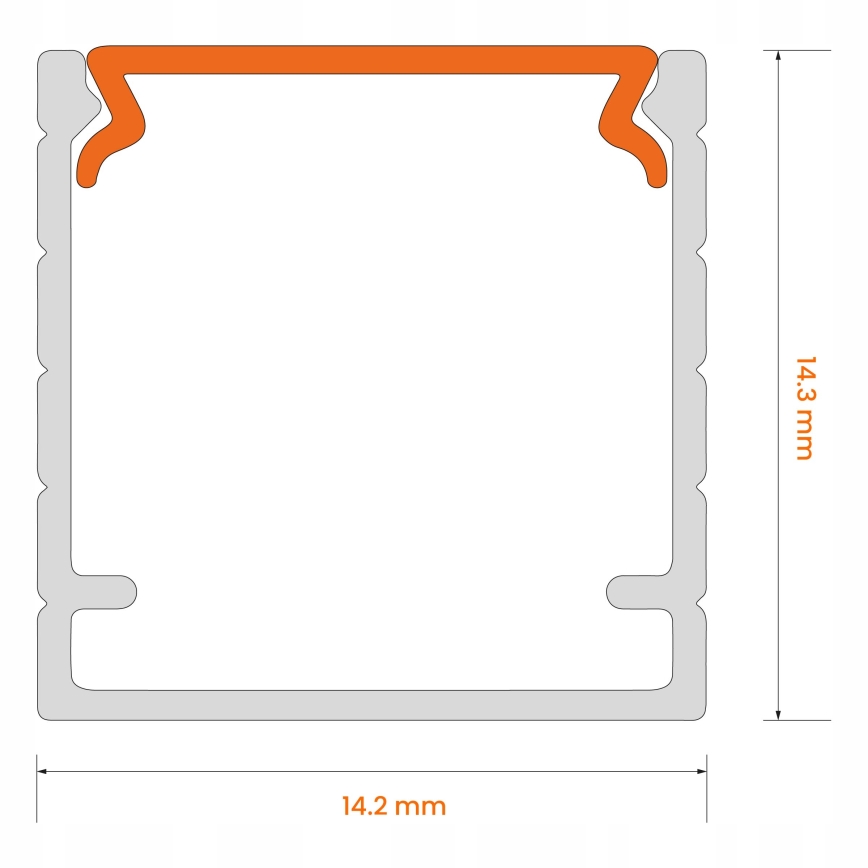 Vgradni profil za LED trakove 1 m črna/bela