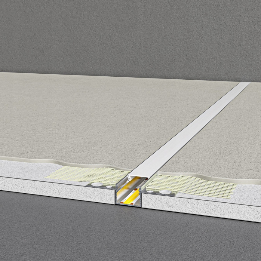 Vgradni profil za LED trakove 1 m srebrn/bel