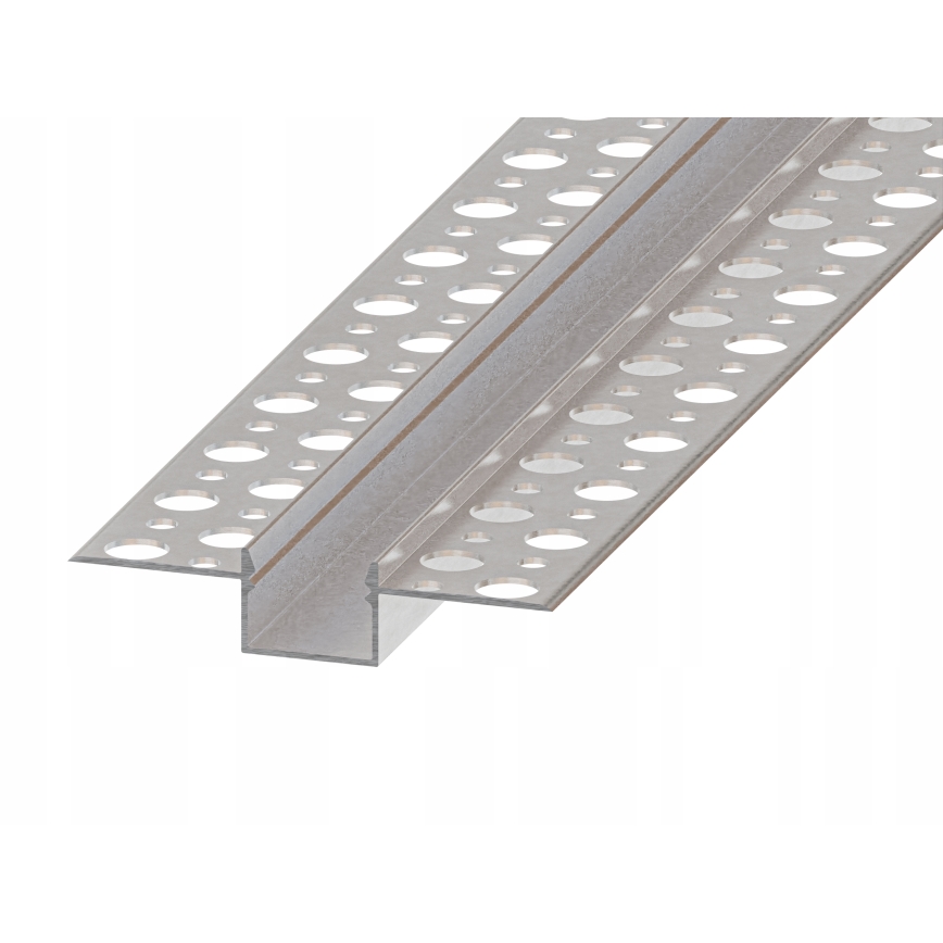 Vgradni profil za LED trakove 1 m srebrn/bel