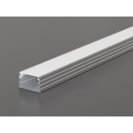 Vgradni profil za LED trakove 1 m, srebrn/bel