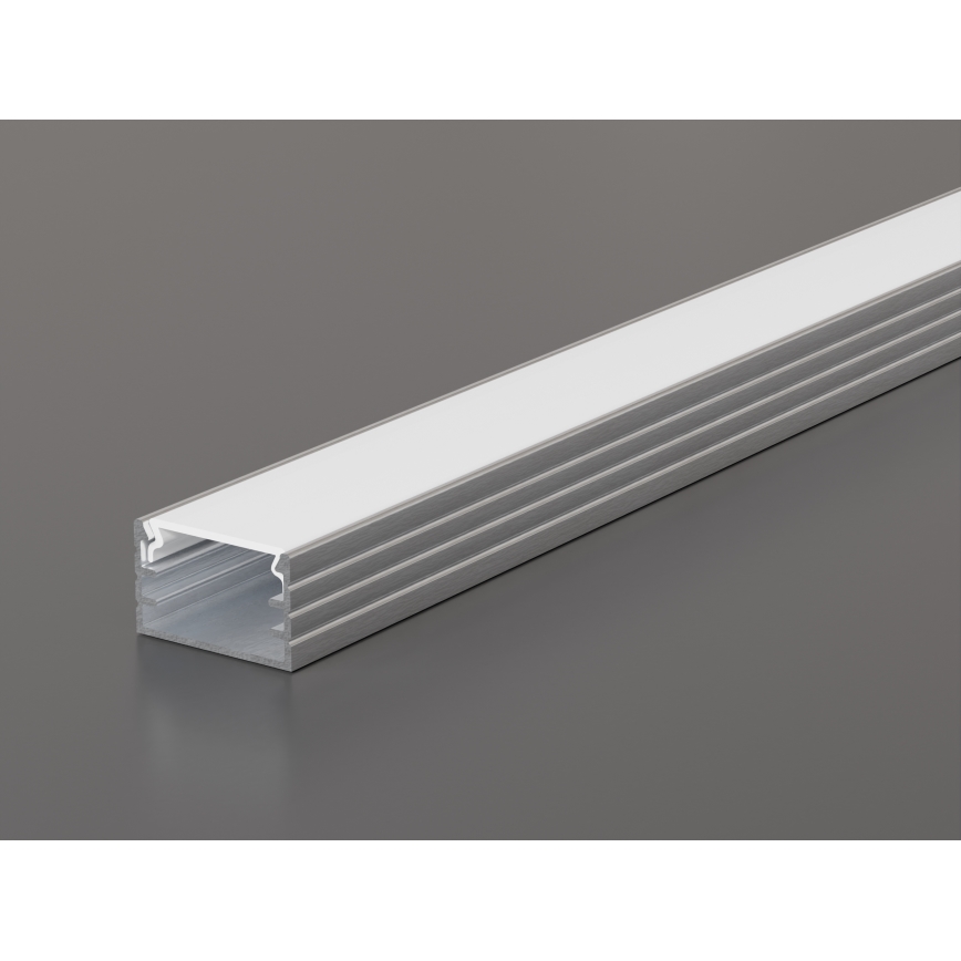 Vgradni profil za LED trakove 1 m, srebrn/bel