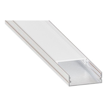 Vgradni profil za LED trakove, 1 m, srebrn/bel
