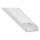 Vgradni profil za LED trakove, 1 m, srebrn/bel