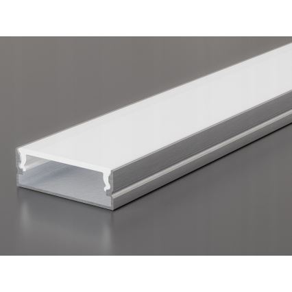 Vgradni profil za LED trakove, 1 m, srebrn/bel