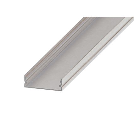 Vgradni profil za LED trakove, 1 m, srebrn/bel