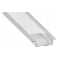 Vgradni profil za LED trakove 1 m srebrn/bel
