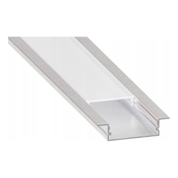 Vgradni profil za LED trakove 1 m srebrn/bel