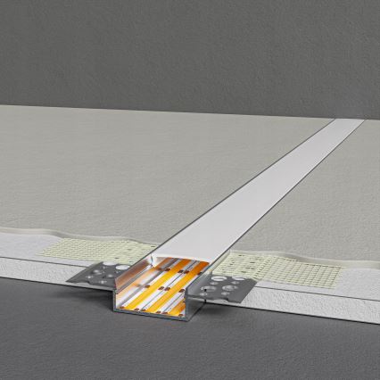 Vgradni profil za LED trakove 1 m srebrn/bel