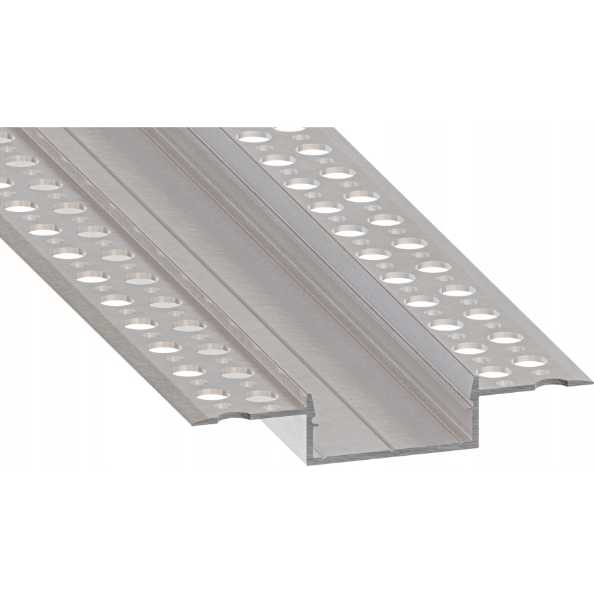 Vgradni profil za LED trakove 1 m srebrn/bel