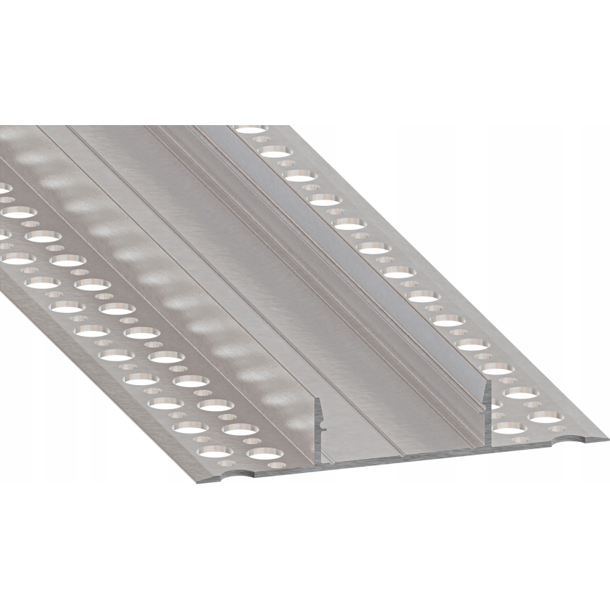 Vgradni profil za LED trakove, 1 m, srebrn/bel