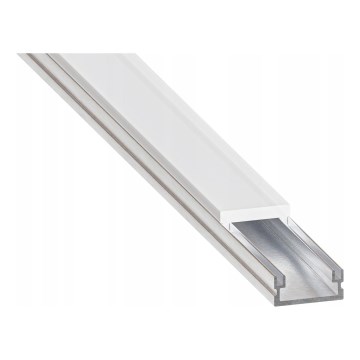 Vgradni profil za LED trakove 1 m srebrna/bela