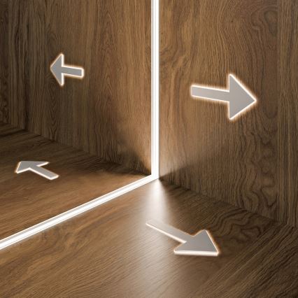 Vgradni profil za LED trakove 1 m srebrna/bela
