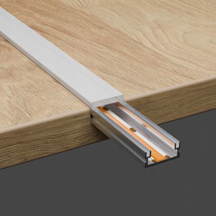 Vgradni profil za LED trakove 1 m srebrna/bela