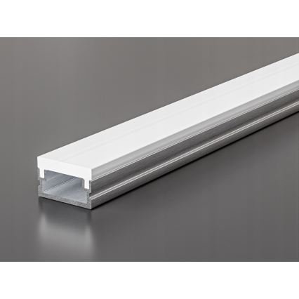 Vgradni profil za LED trakove 1 m srebrna/bela