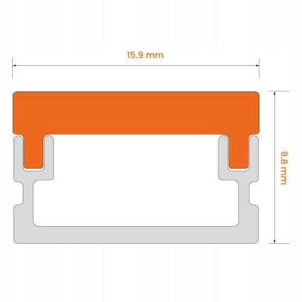 Vgradni profil za LED trakove 1 m srebrna/bela