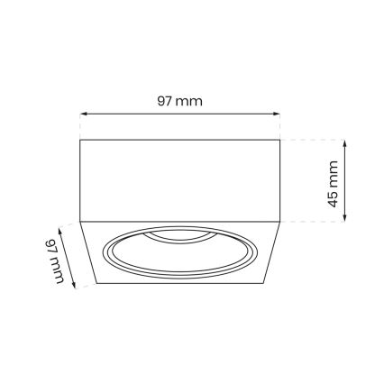 Vgradni reflektor BALI 1xGU5,3/MR16/25W/12V kvadrat črna