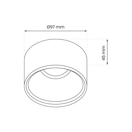 Vgradni reflektor BALI 1xGU5,3/MR16/25W/12V okrogel bela