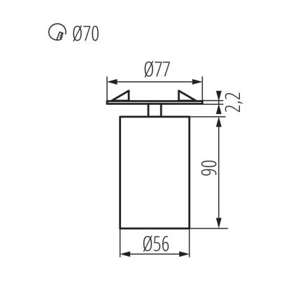 Vgradni reflektor CHIRO 1xGU10/35W/230V črna