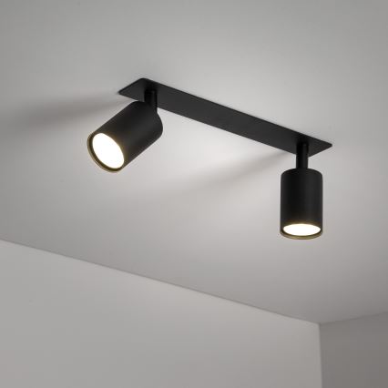Vgradni reflektor NEX 2xGU10/10W/230V črna