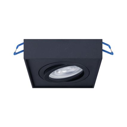 Vgradni reflektor NUSA 1xGU5,3/MR16/50W/12V kvadraten črna