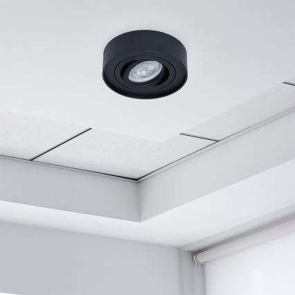 Vgradni reflektor NUSA 1xGU5,3/MR16/50W/12V okrogla črna