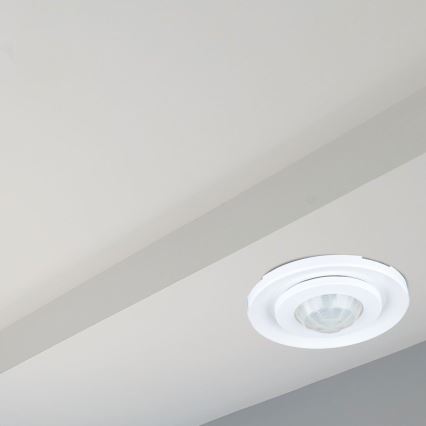 Vgradni senzor gibanja PIR 360° 400W/230V bela