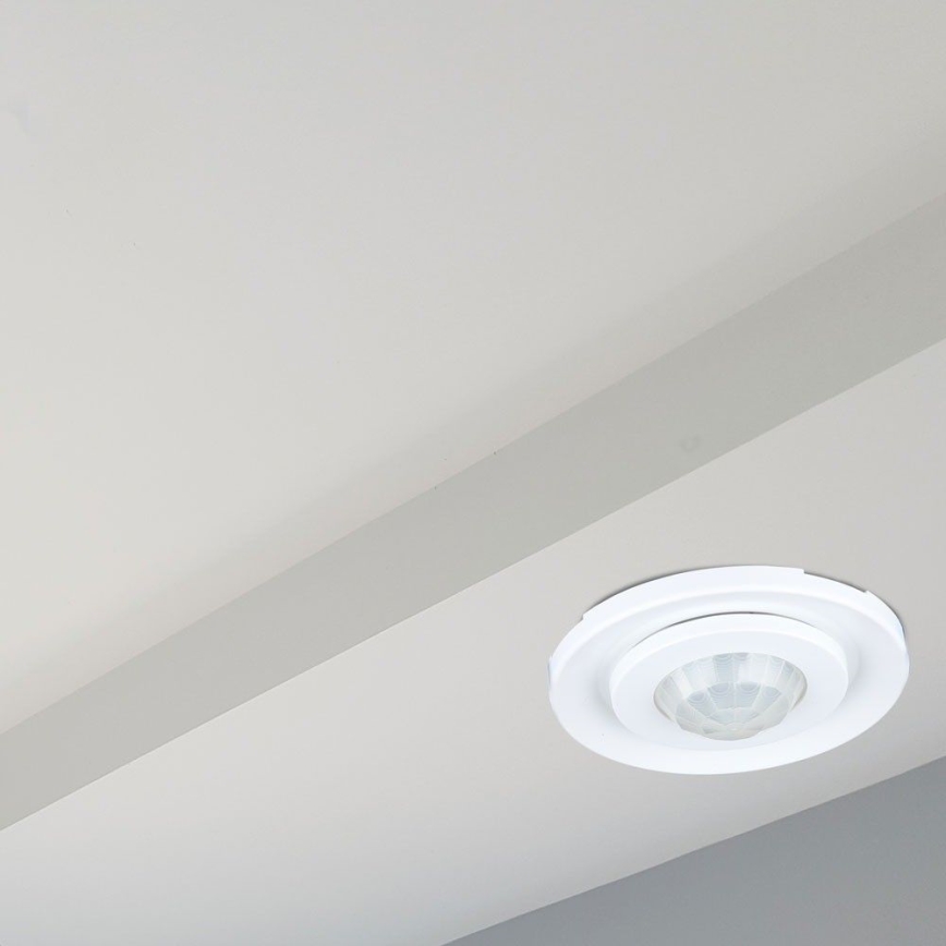 Vgradni senzor gibanja PIR 360° 400W/230V bela