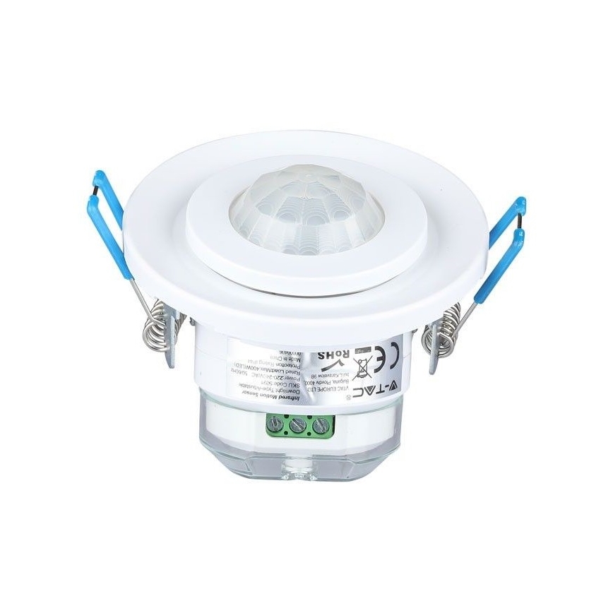 Vgradni senzor gibanja PIR 360° 400W/230V bela