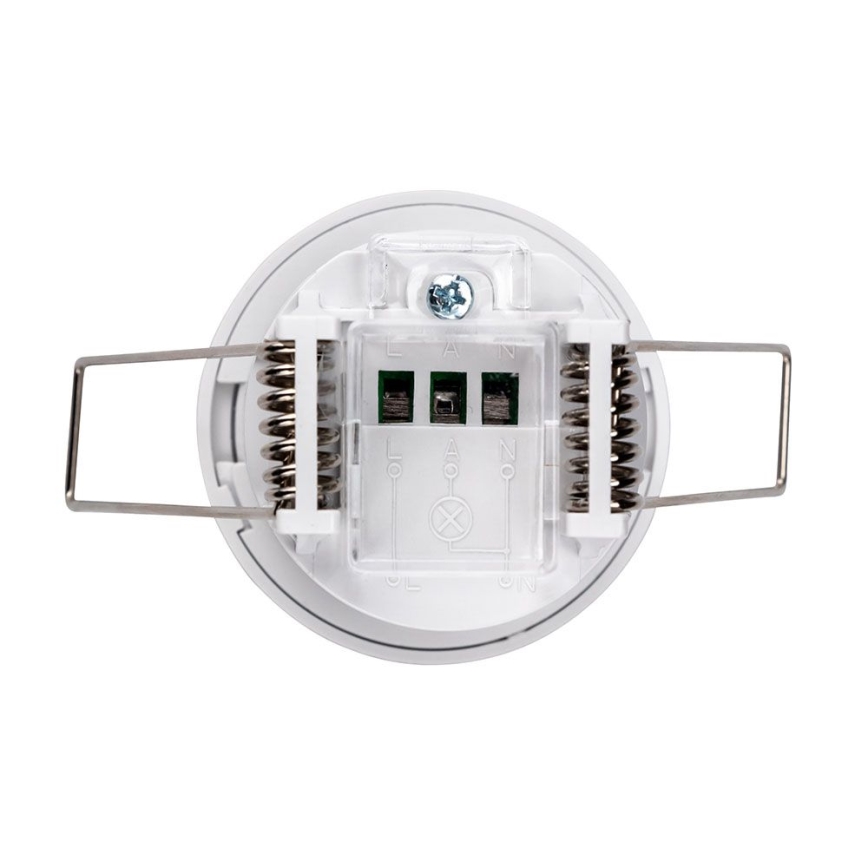 Vgradni senzor gibanja PIR 360° 400W/230V bela