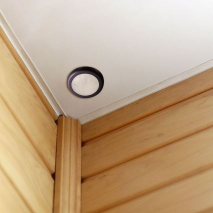 Vgradni senzor gibanja PIR 360° 400W/230V črna