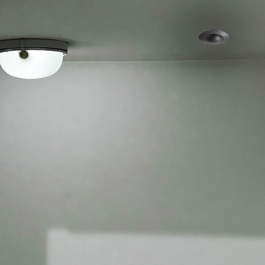 Vgradni senzor gibanja PIR 360° 500W/230V črna