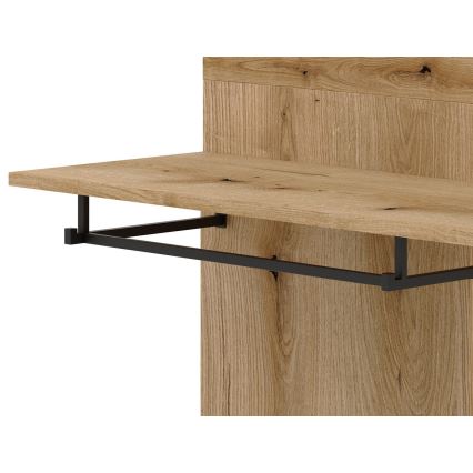 Vhodna stena z ogledalom SVEN, rjava/grafit