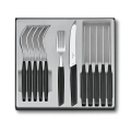 Victorinox - 12-delni komplet jedilnega pribora SWISS MODERN črn